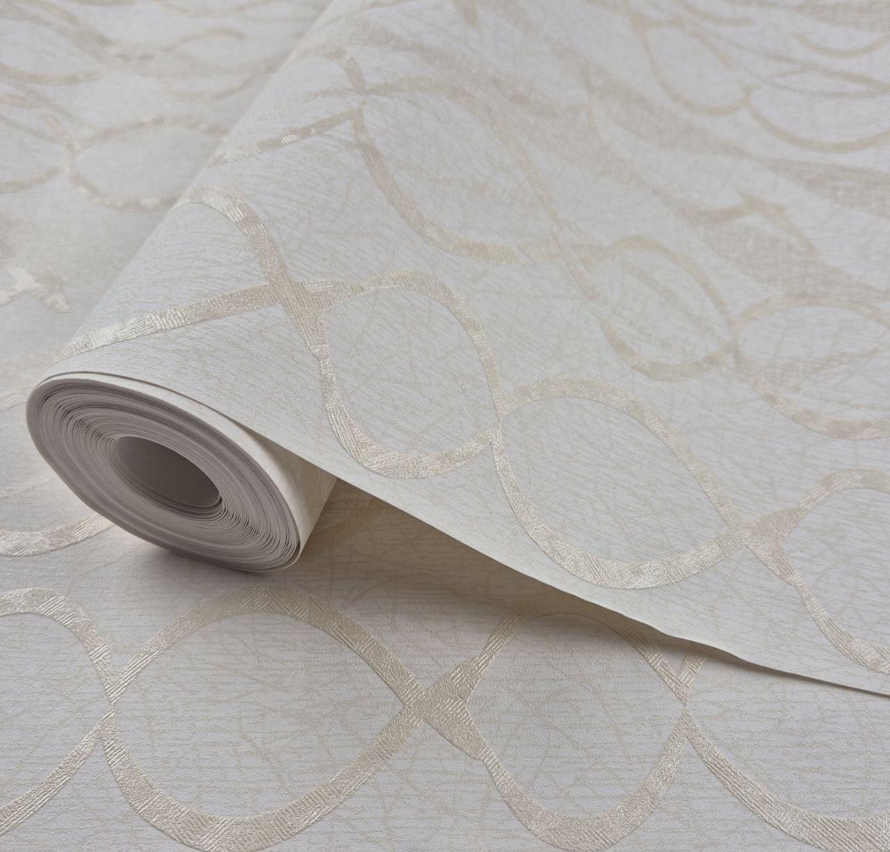 Шпалери вінілові на флізеліні 0.53 × 10.05 м Marburg 58123, бежеві для спальні, вітальні, коридору, фото 1