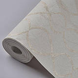 Шпалери вінілові на флізеліні 0.53 × 10.05 м Marburg 58123, бежеві для спальні, вітальні, коридору, фото 5