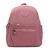 Рюкзак міський жіночий рожевий маленький тканинний два відділи та кишені на блискавках Jielshi 5293, фото 7