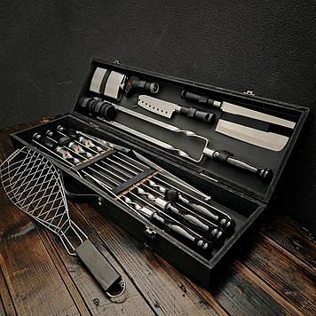 Набір шампурів в дерев'яному кейсі "Турист-2"