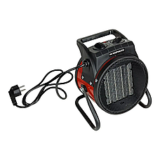 Обігрівач електричний Grunhelm РТС-2000S керамічний нагрівальний елемент регульований термостат  2000 Вт Чорний, фото 3