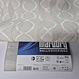 Шпалери вінілові на флізеліні 0.53 × 10.05 м Marburg 58122, бежеві для спальні, вітальні, коридору, фото 6