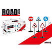 Навчальні дорожні знаки для дітей 70 см у коробці Ігровий набір для вивчення ПДД для дітей 5 штук із наклейками, фото 9