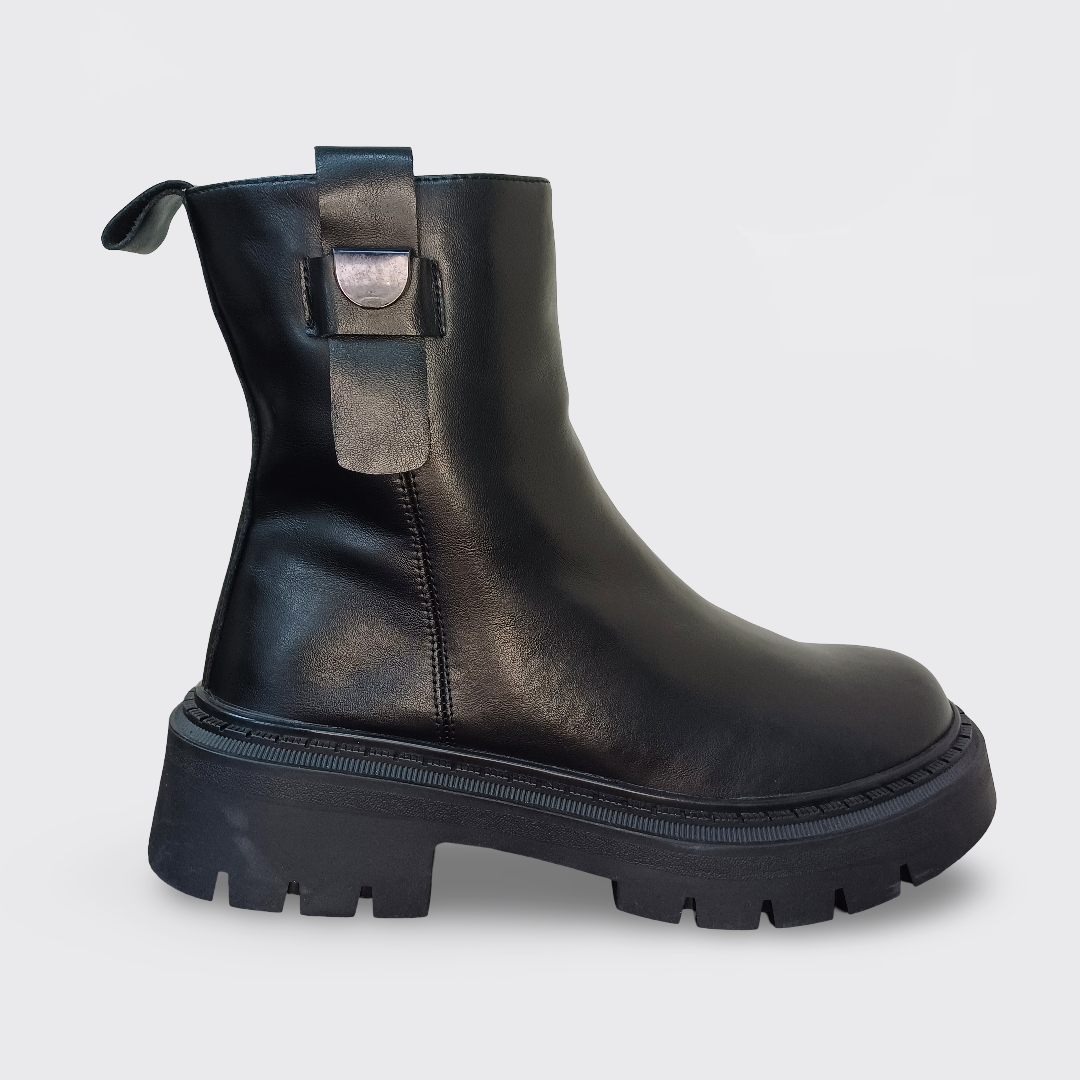 Черевики жіночі шкіряні чорні (M1705-P), фото 1