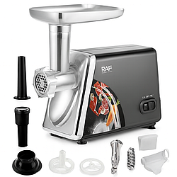 Електрична м'ясорубка 2500 Вт з соковижималкою та насадками для ковбас, RAF R.3383 / Електромясорубка