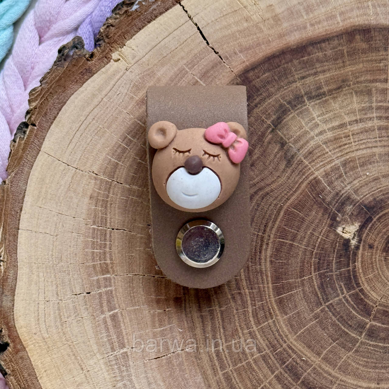 Шкіряна бірка з декором