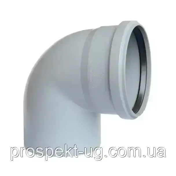 Коліно ПП 110х90° (87) внутрішня каналізація Magnaplast, фото 1