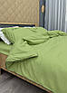 Комплект постільної білизни Сатин,  Двоспальний 180х220 Оливковий (88-151), фото 7