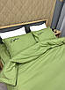 Комплект постільної білизни Сатин,  Двоспальний 180х220 Оливковий (88-151), фото 8