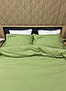 Комплект постільної білизни Сатин,  Двоспальний 180х220 Оливковий (88-151), фото 5