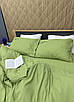 Комплект постільної білизни Сатин,  Двоспальний 180х220 Оливковий (88-151), фото 6