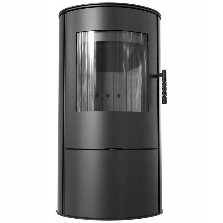 Піч-камін Kratki Koza Rollo Чорний 526х976х402 мм Окремостояча піч-камін Стальна піч камін для опалення будинку, фото 1