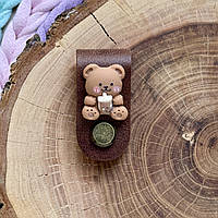 Шкіряна бірка з декором