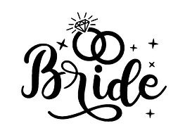 Напис (наклейка) на фольговану кульку 36"(90 см) Bride