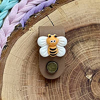 Шкіряна бірка з декором