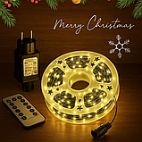 Гірлянда Роса 220в світлодіодна гірлянда 200 м зелена дротяна нитка білий LED з пультом ДУ, фото 9