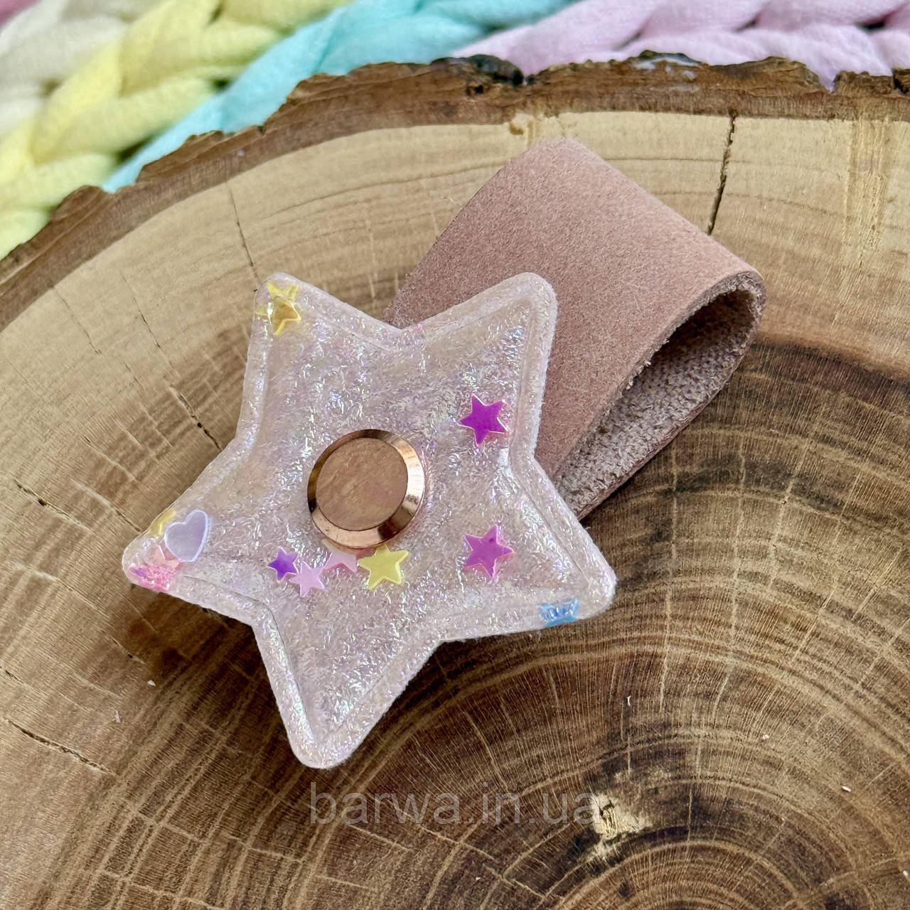 Шкіряна бірка з декором