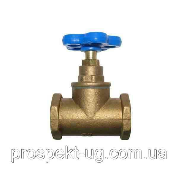 Вентиль запірний латунний 15Б1п 1/2" (Ду15) муфтовий ВВ для пари, фото 1