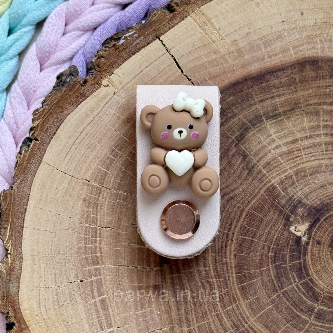 Шкіряна бірка з декором