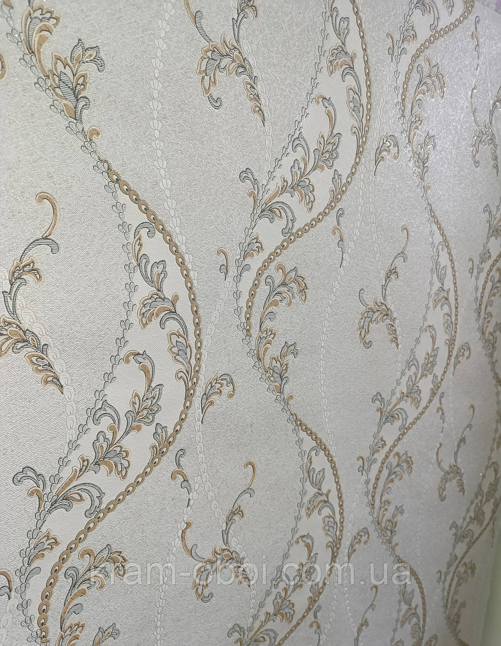 Шпалери Слов'янські Шпалери КФТБ вінілові на флізеліновій основі 10м*1,06 9В109 Ліворно 3698-03, фото 1