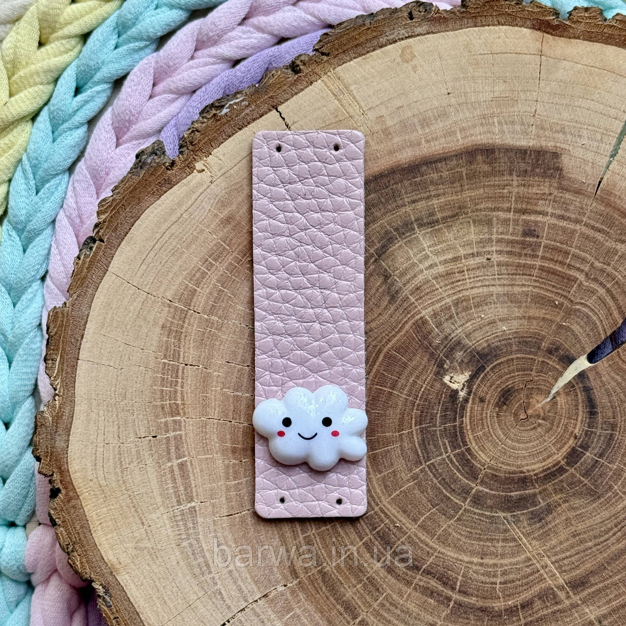 Шкіряна бірка з декором