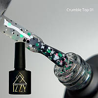 Глянцеве декоративне топове покриття IZZY Crumble Top Color 1 без липкого шару 10мл