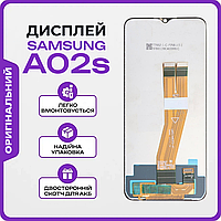 Оригінальний екран для Samsung A02s (жовтий шлейф) (SM-A025) з сенсором, LCD Дисплей на Самсунг А02с