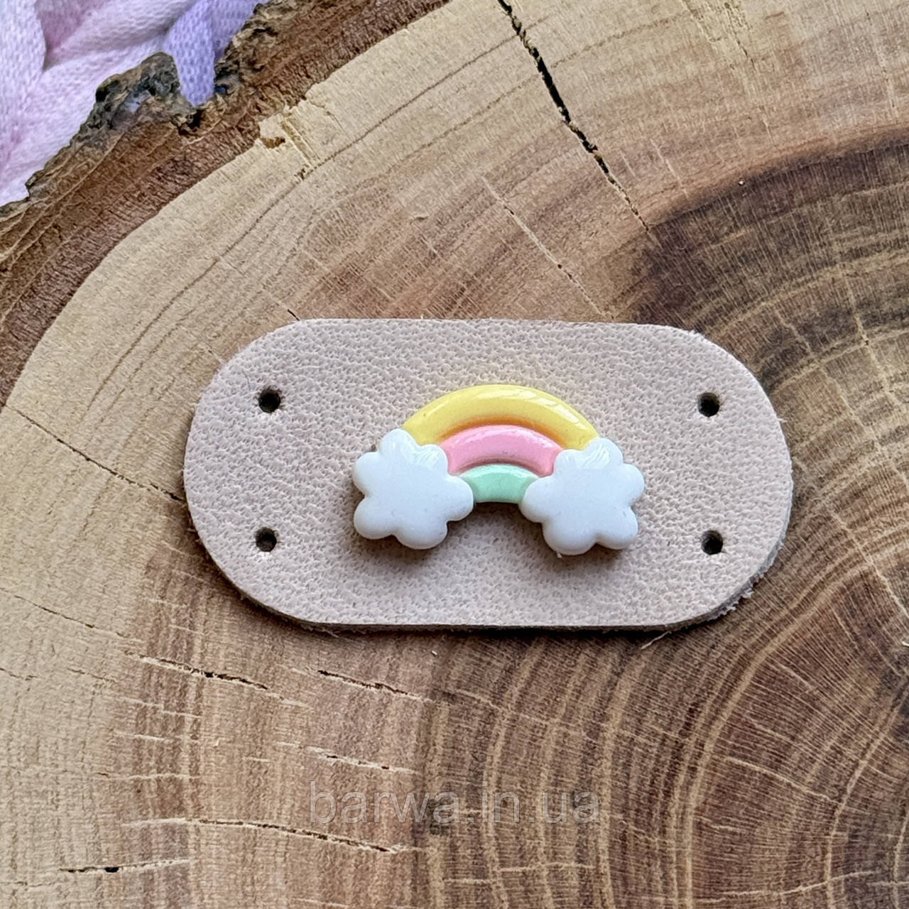 Шкіряна бірка з декором