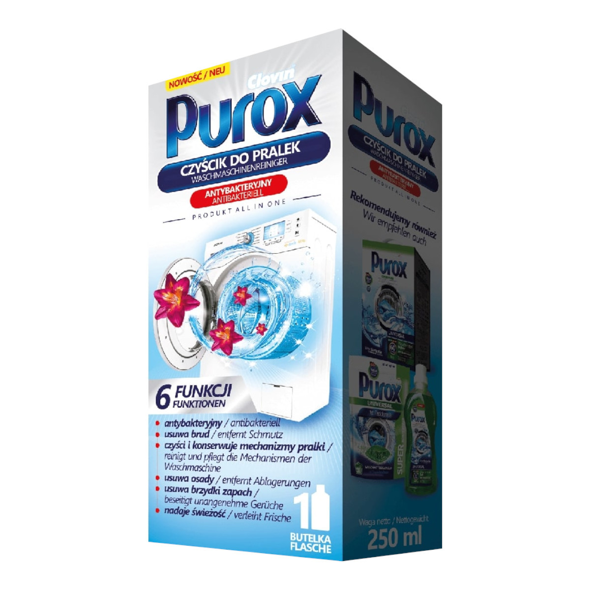 Засіб для чищення пральних машин Purox 250 мл.