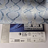 Шпалери вінілові на флізеліні 0.53 × 10.05 м Marburg 58121, сині для спальні, вітальні, кабінету, фото 3