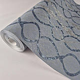 Шпалери вінілові на флізеліні 0.53 × 10.05 м Marburg 58121, сині для спальні, вітальні, кабінету, фото 2