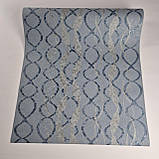 Шпалери вінілові на флізеліні 0.53 × 10.05 м Marburg 58121, сині для спальні, вітальні, кабінету, фото 4