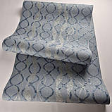 Шпалери вінілові на флізеліні 0.53 × 10.05 м Marburg 58121, сині для спальні, вітальні, кабінету, фото 6