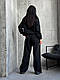 Жіночий базовий теплий осінній костюм прогулянковий alo кофта батник на блискавці прямі штани тринитка на флісі, фото 3