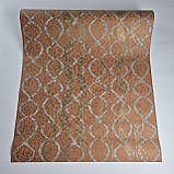 Шпалери вінілові на флізеліні 0.53 × 10.05 м Marburg 58120, цегляний з сірим для спальні, вітальні, кабінету, фото 6