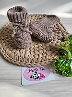 Пінетки "Косичка" кава з молоком на 3-6 міс