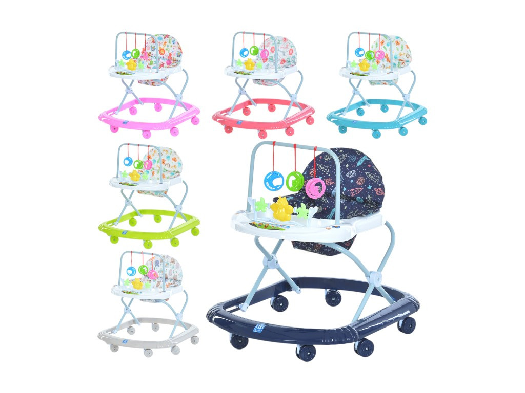 Ходунки дитячі Bambi музичні з іграшками, 8 коліс, фото 1