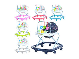 Ходунки дитячі Bambi музичні з іграшками, 8 коліс