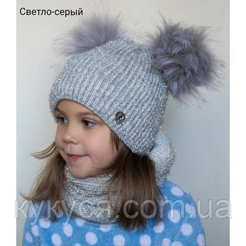 Шапочка ЗЛАТА МІНІ 2-6 років+ хомут— Р.48-55