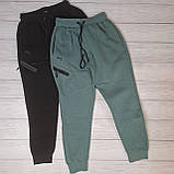 Спортивні теплі чоловічі штани на манжетах, фото 3