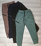 Спортивні теплі чоловічі штани на манжетах, фото 2