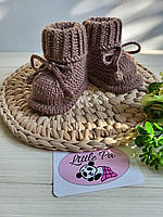 Пінетки "Трикутнички" капучино на 0-3 міс