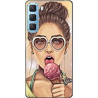 Силіконовий чохол бампер для Infinix HOT 60 Pro Plus (X6886) з малюнком Морозиво