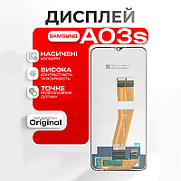 Дисплейний модуль Samsung A03s (6.5") із сенсором (тачскріном), Оригінал екран на Самсунг А03с