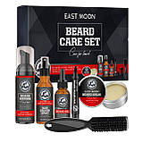 Набір для догляду та зростання бороди 7 в 1 East Moon Олія, мус, бальзам, спрей, олівець для заповнення бороди, фото 6