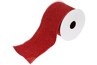 Стрічка червона глітер 6,3×270 см BonaDi 821-227