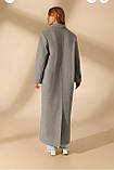 Стильне сіре пальто бренду Vovk,  Жіноче Класичне сіре пальто, фото 5