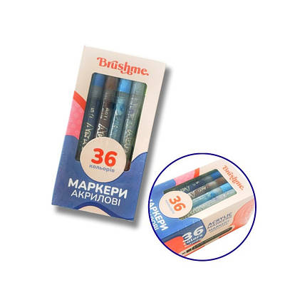 Набір акрилових маркерів на водній основі (36 шт) MACR36