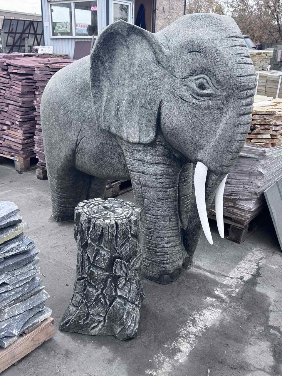 Скульптура "Слон" з граніту (ручна робота), фото 1