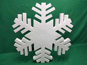 Сніжинка № 05 з пінопласту  50 см — новорічна прикраса, декор для вітрин і фасадів